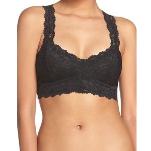 Free People Black Lace Racerback Bralette